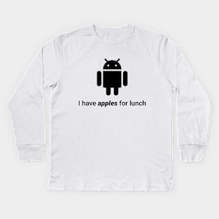 Hungry For Apples Kids Long Sleeve T-Shirt